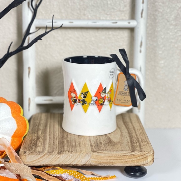 Peanuts Other - Peanuts White Mug with Halloween Characters and Orange Accents Trick or Treat